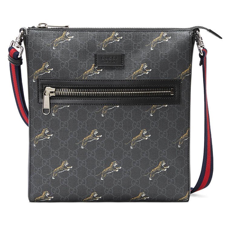 1-168.jpg Gucci Bestiary Messenger With Tigers - 图片 1