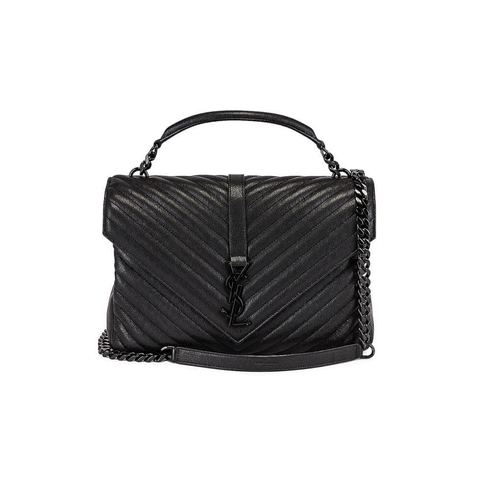 1-436.jpg Saint Laurent College quilted-leather satchel bag - 图片 1