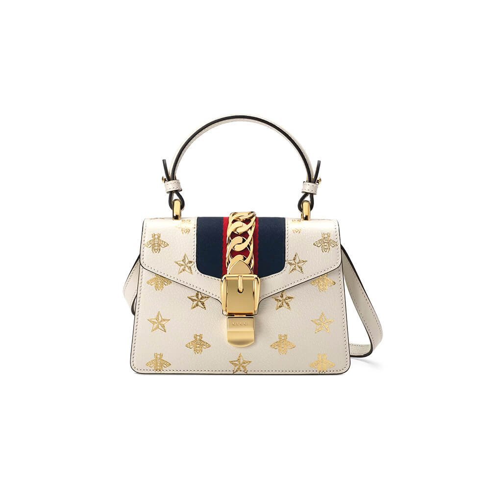 1-784.jpg GG Sylvie Bee Star mini leather bag - 图片 1
