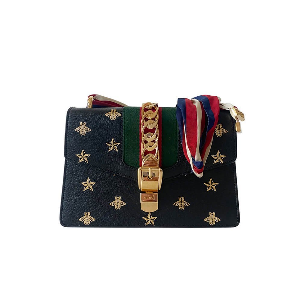 1-787.jpg GG Sylvie Bee Star small shoulder bag - 图片 1