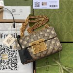 Padlock small GG bees shoulder bag - 图片 2