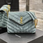 LOULOU SMALL CHAIN BAG IN “Y” QUILTED SUEDE - 图片 2