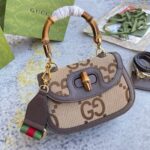 GUCCI BAMBOO 1947 JUMBO GG SMALL TOP HANDLE BAG - 图片 6