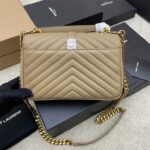 COLLEGE MEDIUM CHAIN BAG IN QUILTED LEATHER - 图片 3