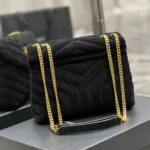 LOULOU SMALL CHAIN BAG IN “Y” QUILTED SUEDE - 图片 4