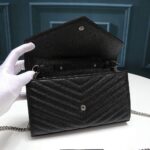 Saint Laurent Chain-strap YSL-plaque grained-leather wallet - 图片 6
