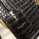 SUNSET MEDIUM CHAIN BAG IN CROCODILE-EMBOSSED SHINY LEATHER - 图片 6