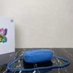 Replica Prada 1BA384 Prada Soft Padded Nappa Leather Mini Bag Light Blue - 图片 4