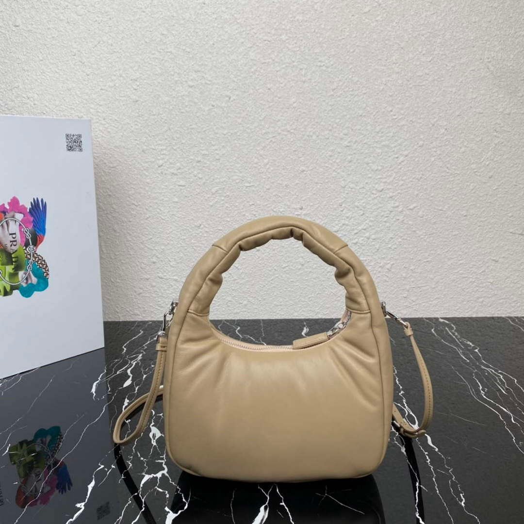 65324c39c79c1.jpg Replica Prada 1BA384 Prada Soft Padded Nappa Leather Mini Bag Tan - 图片 1