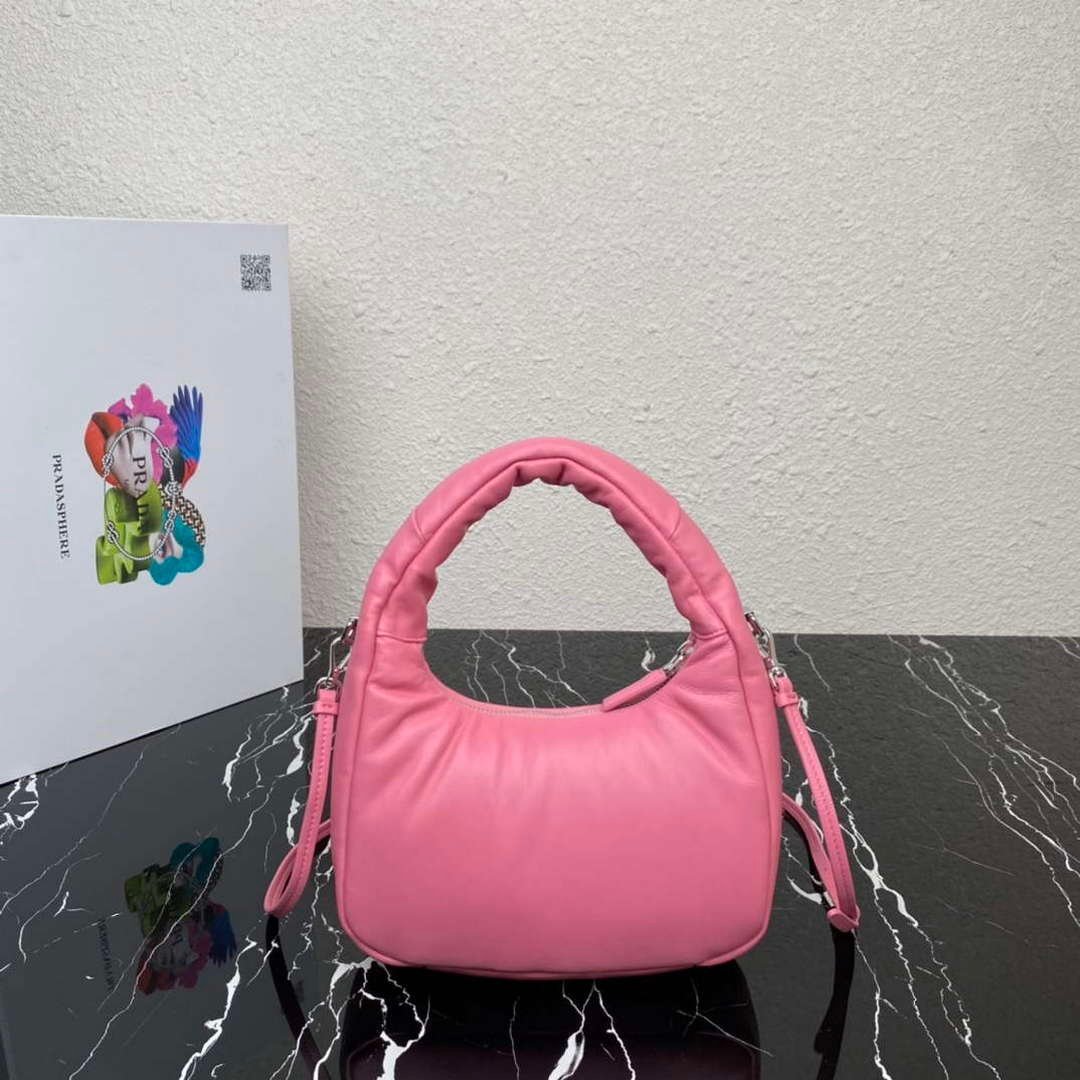 65324c46a775e.jpg Replica Prada 1BA384 Prada Soft Padded Nappa Leather Mini Bag Pink - 图片 1