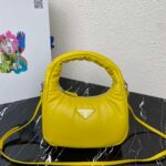 Replica Prada 1BA384 Prada Soft Padded Nappa Leather Mini Bag Yellow - 图片 6