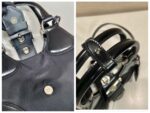 Replica Prada 1BA368 Prada Moon Re-Nylon and leather bag Black - 图片 8