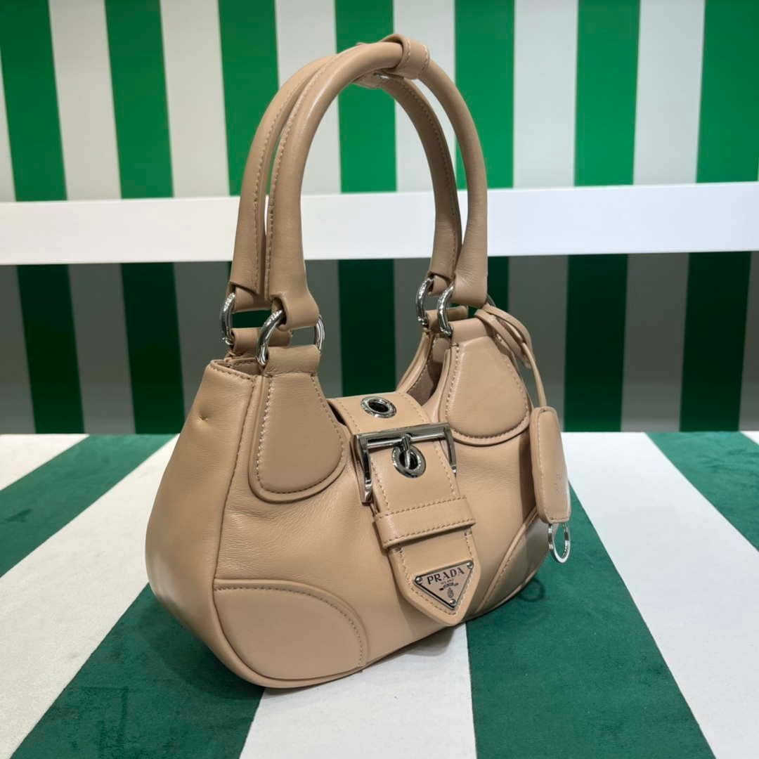 65324ca76b4e4.jpg Replica Prada 1BA368 Moon padded nappa-leather bag Apricot - 图片 1