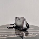 Replica Prada 2VH113 Saffiano Leather Shoulder Bag in Sliver Grey - 图片 2