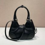 Replica Prada 1BA368 Moon padded nappa-leather bag Black - 图片 2