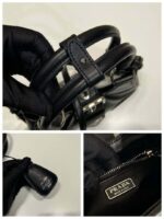 Replica Prada 1BA368 Moon padded nappa-leather bag Black - 图片 8
