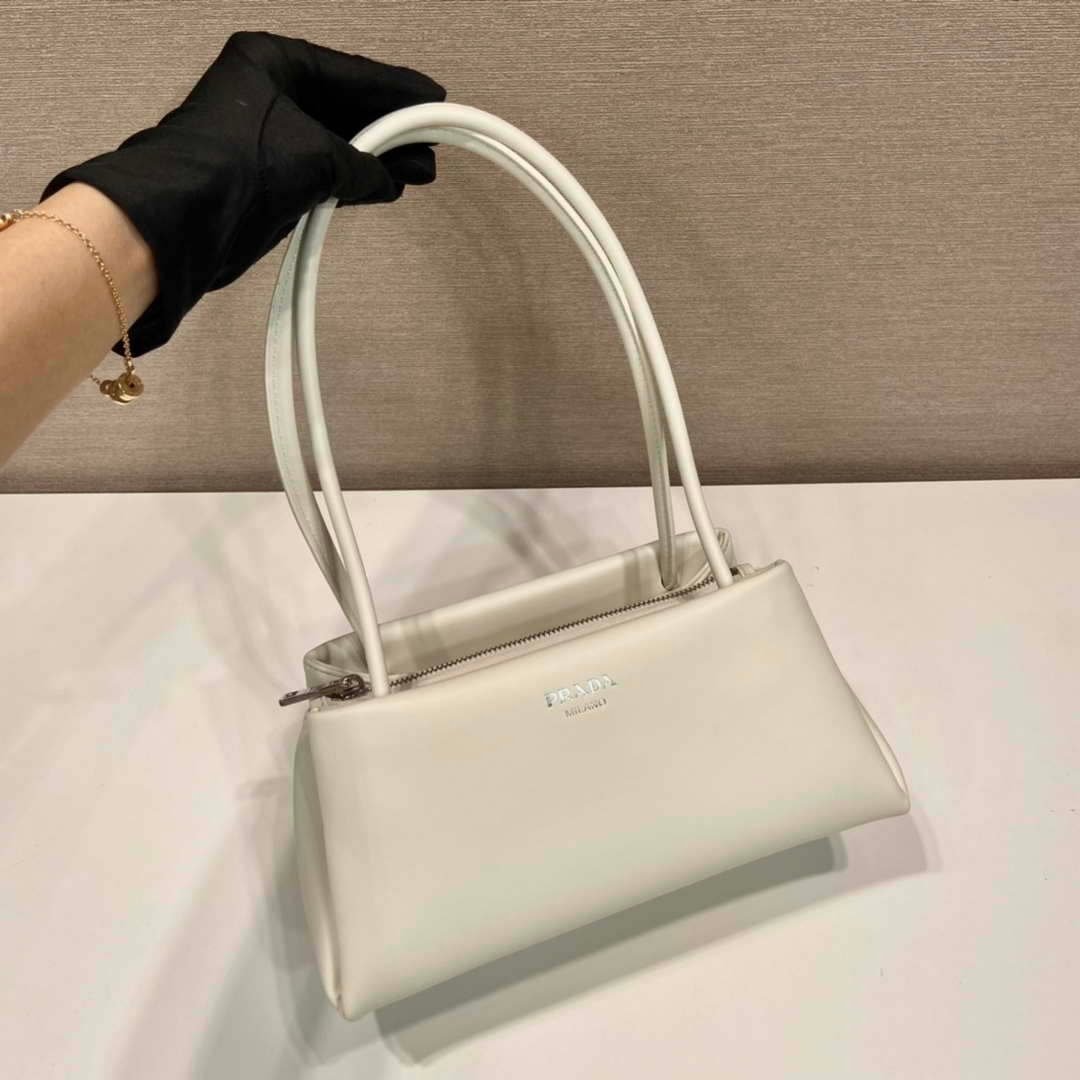 65324ce57c223.jpg Replica Prada 1BA368 Leather mini-bag Bag White - 图片 1