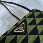 Replica Prada 1BA368 From The Runway Small embroidered fabric Prada Symbole bag Black Ivy Green - 图片 4