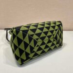 Replica Prada 1BA368 From The Runway Small embroidered fabric Prada Symbole bag Black Ivy Green - 图片 6