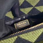 Replica Prada 1BA368 From The Runway Small embroidered fabric Prada Symbole bag Black Ivy Green - 图片 8