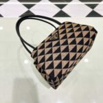 Replica Prada 1BA368 From The Runway Small embroidered fabric Prada Symbole bag Black and Beige - 图片 5
