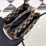 Replica Prada 1BA368 From The Runway Small embroidered fabric Prada Symbole bag Black and Beige - 图片 7