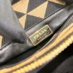 Replica Prada 1BA368 From The Runway Small embroidered fabric Prada Symbole bag Black and Beige - 图片 8