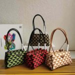 Replica Prada 1BA368 From The Runway Small embroidered fabric Prada Symbole bag Black and Beige - 图片 9