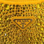 Replica Prada 1BC169 Prada Cleo satin bag with appliqués Gold Yellow - 图片 3