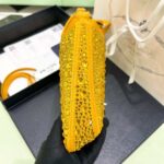Replica Prada 1BC169 Prada Cleo satin bag with appliqués Gold Yellow - 图片 4
