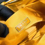 Replica Prada 1BC169 Prada Cleo satin bag with appliqués Gold Yellow - 图片 8