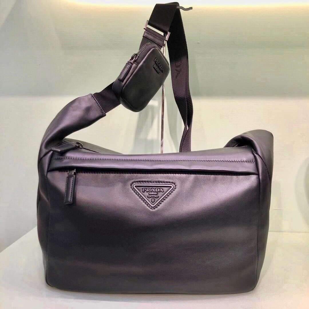 65324d5e62679.jpg Replica Prada 2VH125 Prada Leather Shoulder Bag Black - 图片 1