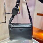 Replica Prada 2VH125 Prada Leather Shoulder Bag Black - 图片 2
