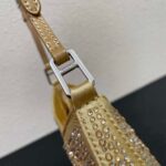 Replica Prada 1BC169 Prada Cleo satin bag with appliqués Gold - 图片 4