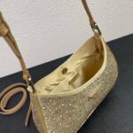 Replica Prada 1BC169 Prada Cleo satin bag with appliqués Gold - 图片 7