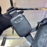Replica Prada 2VH125 Prada Leather Shoulder Bag Black - 图片 7