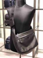 Replica Prada 2VH125 Prada Leather Shoulder Bag Black - 图片 10