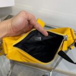 Replica Prada Leather Prada Triangle shoulder bag 1BH190 Yellow - 图片 8