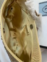 Replica Prada 1BC169 Prada Cleo satin bag with appliqués Gold - 图片 13