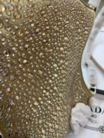 Replica Prada 1BC169 Prada Cleo satin bag with appliqués Gold - 图片 15