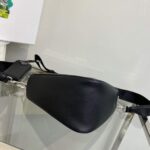 Replica Prada Leather Prada Triangle shoulder bag 1BH190 Black - 图片 4