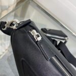 Replica Prada Leather Prada Triangle shoulder bag 1BH190 Black - 图片 6