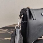 Replica Prada 2VH113 Saffiano Leather Shoulder Bag in Black - 图片 6
