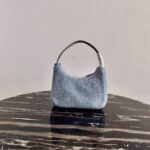 Replica Prada 1NE515 Re Edition 2000 Shearling Mini Bag Blue - 图片 2