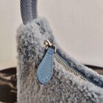 Replica Prada 1NE515 Re Edition 2000 Shearling Mini Bag Blue - 图片 6