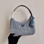 Replica Prada 1NE515 Re Edition 2000 Shearling Mini Bag Blue - 图片 7