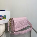 Replica Prada Padded nappa leather shoulder bag 1BD306 Pink - 图片 2
