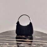 Replica Prada 1NE515 Re Edition 2000 Shearling Mini Bag Black - 图片 2