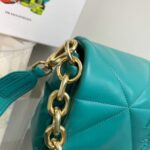 Replica Prada Padded nappa leather shoulder bag 1BD306 Green - 图片 5