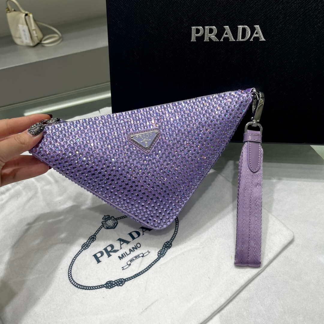 65324dcdf27a6.jpg Replica Prada 1NE039 Crystal-studded satin pouch Purple - 图片 1
